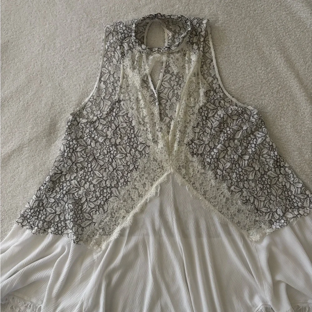 Free people Cross my heart in Lace Tunic Dress Bohemian Flowy Festival Size M - Picture 11 of 13